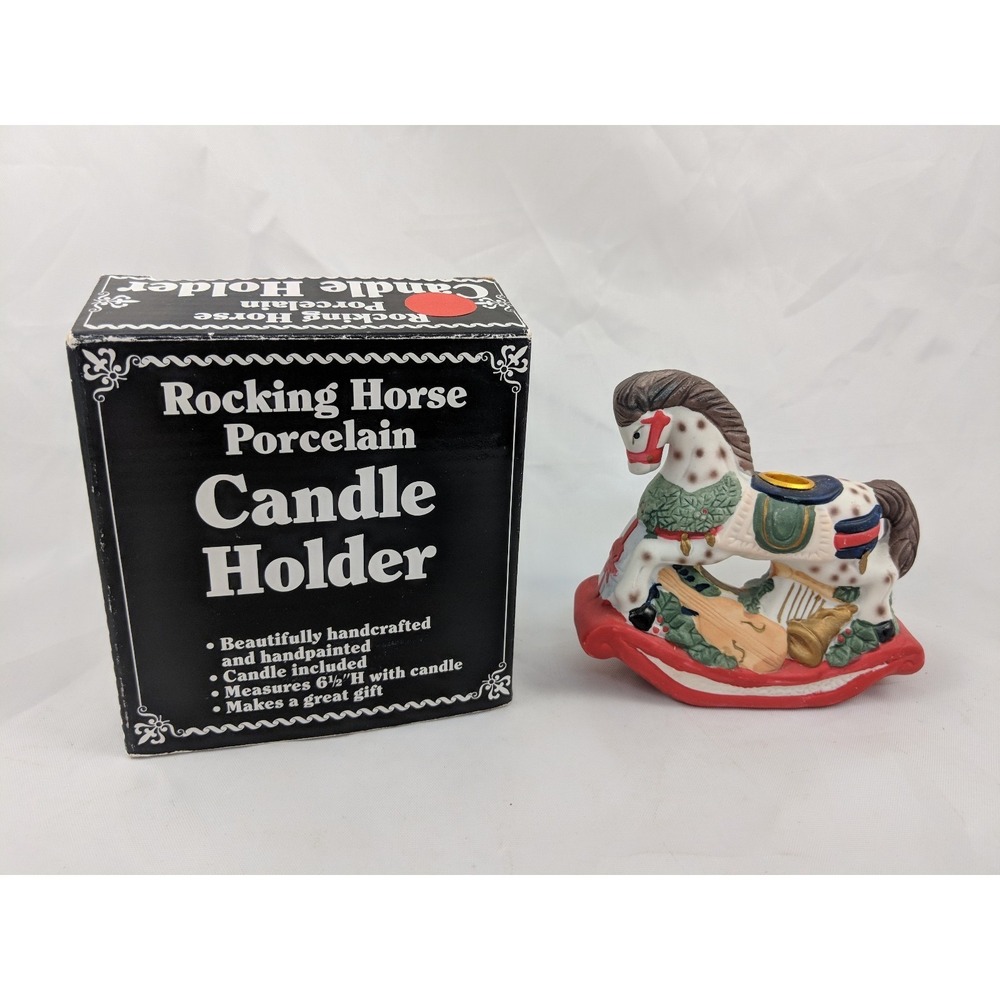 Giftco Rocking Horse‎ Porcelain Candle Holder